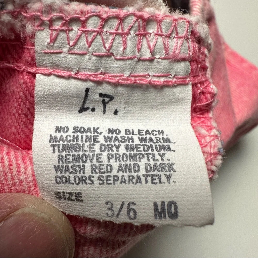 Vintage 90’s OshKosh B’gosh Pink Denim Overalls | Polka Dot Trim · Made USA